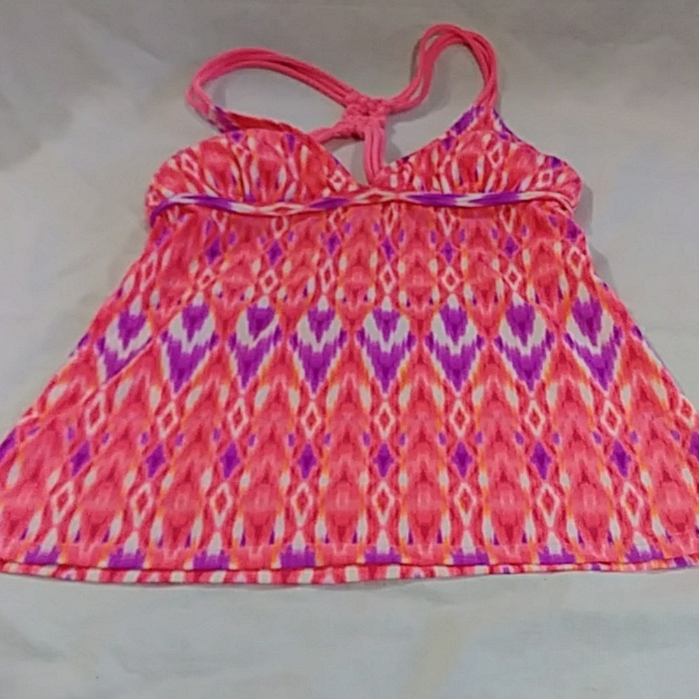 Since Beach Culture Tankini Top M Orange/Multi